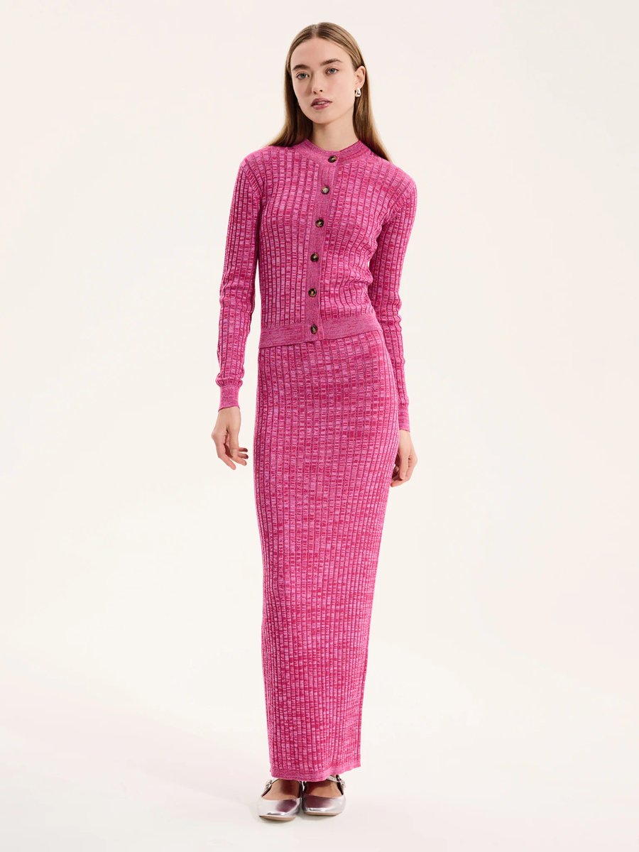 OMNES Tyler Dress in Space Dye Pink - 4