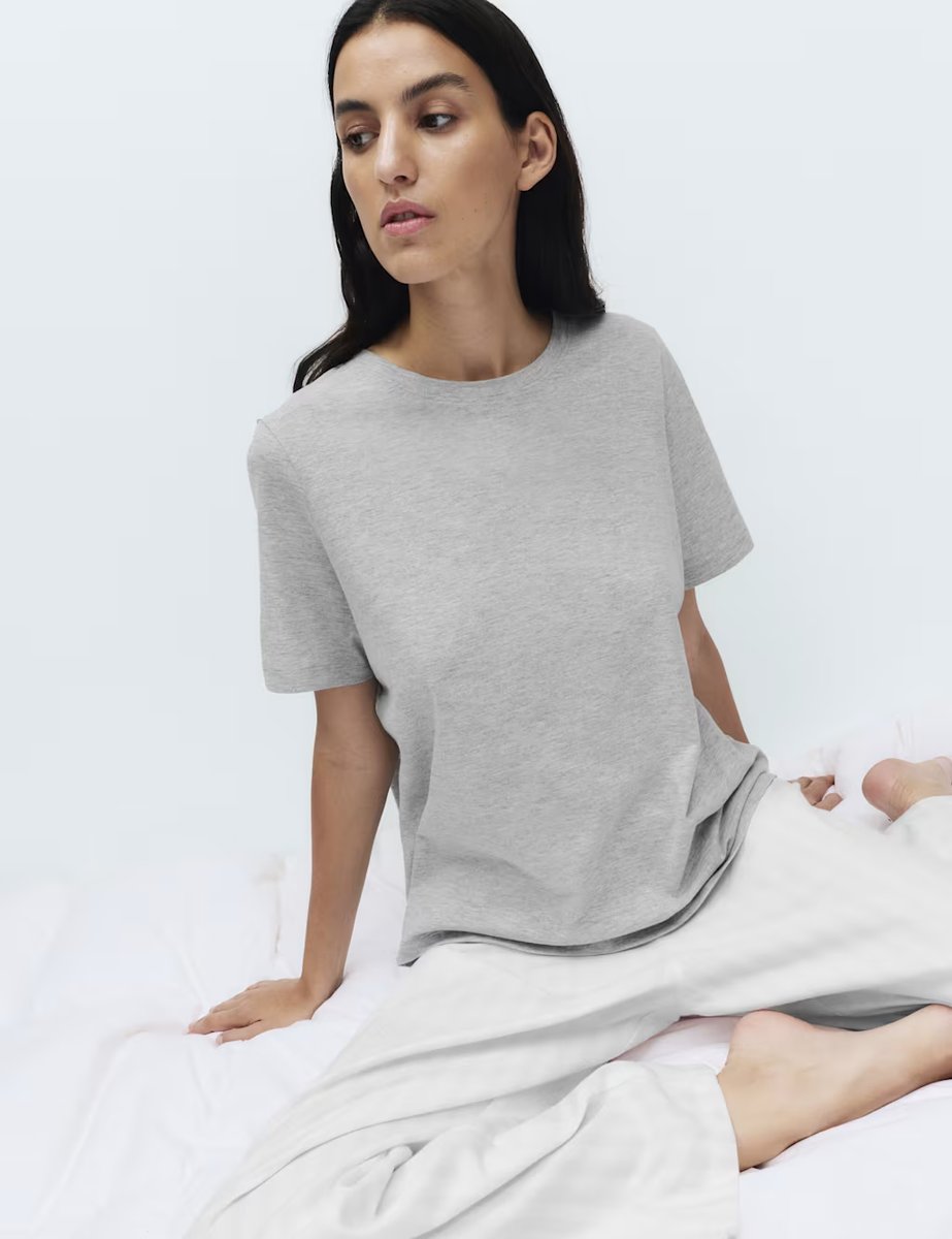 Marks & Spencer M&S 2 Pack Cotton Rich Jersey Printed Pyjama Sets Pink Mix - 4