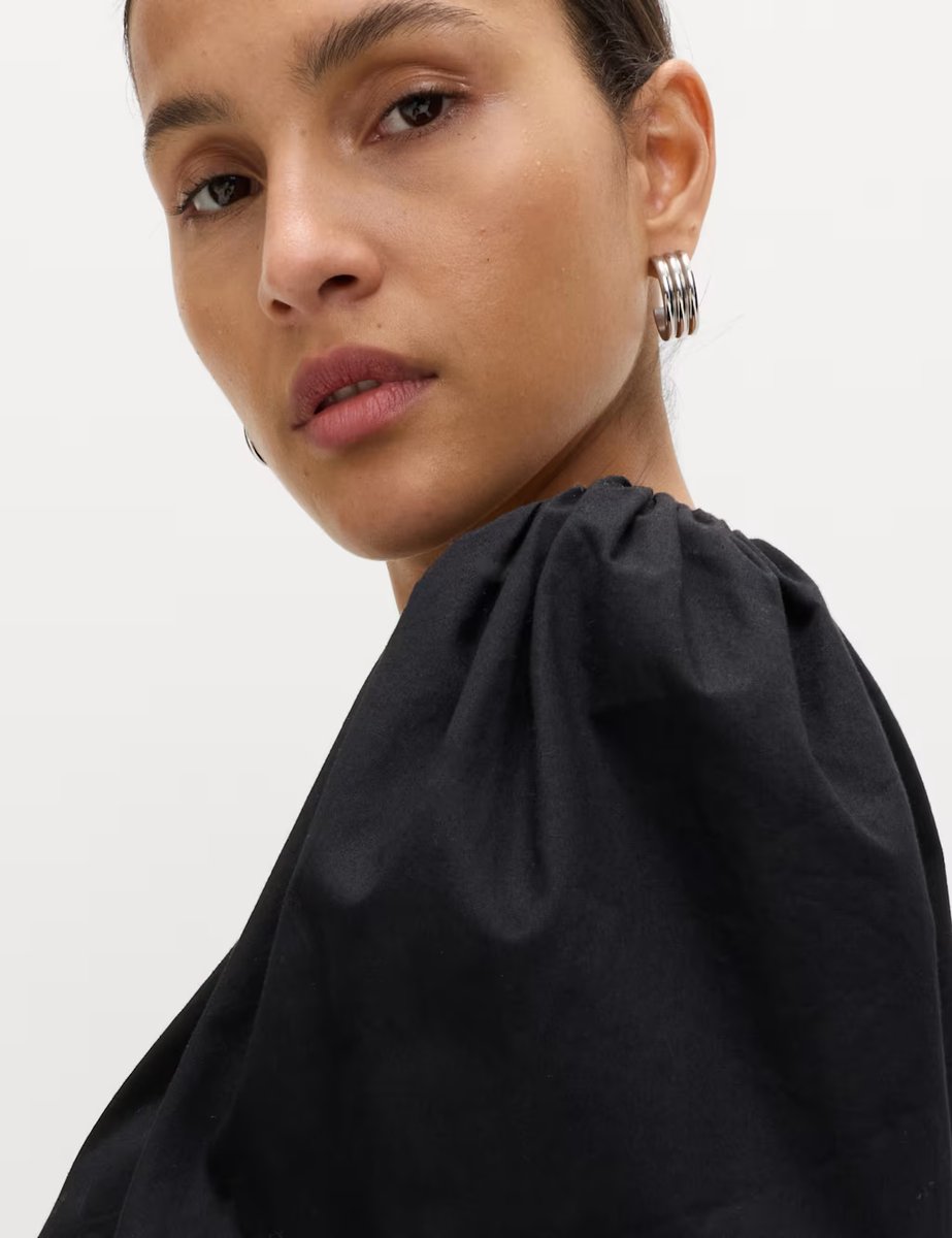 Marks & Spencer M&S 2 Pack Pure Cotton Blouses Black/White - 4