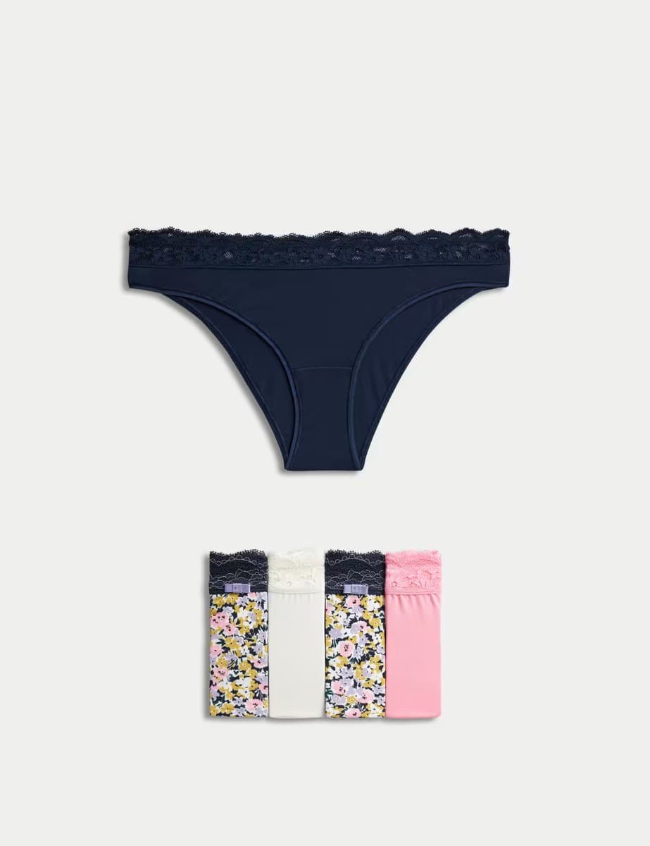 Marks & Spencer M&S 5pk Assorted Brazilian Knickers Navy Mix