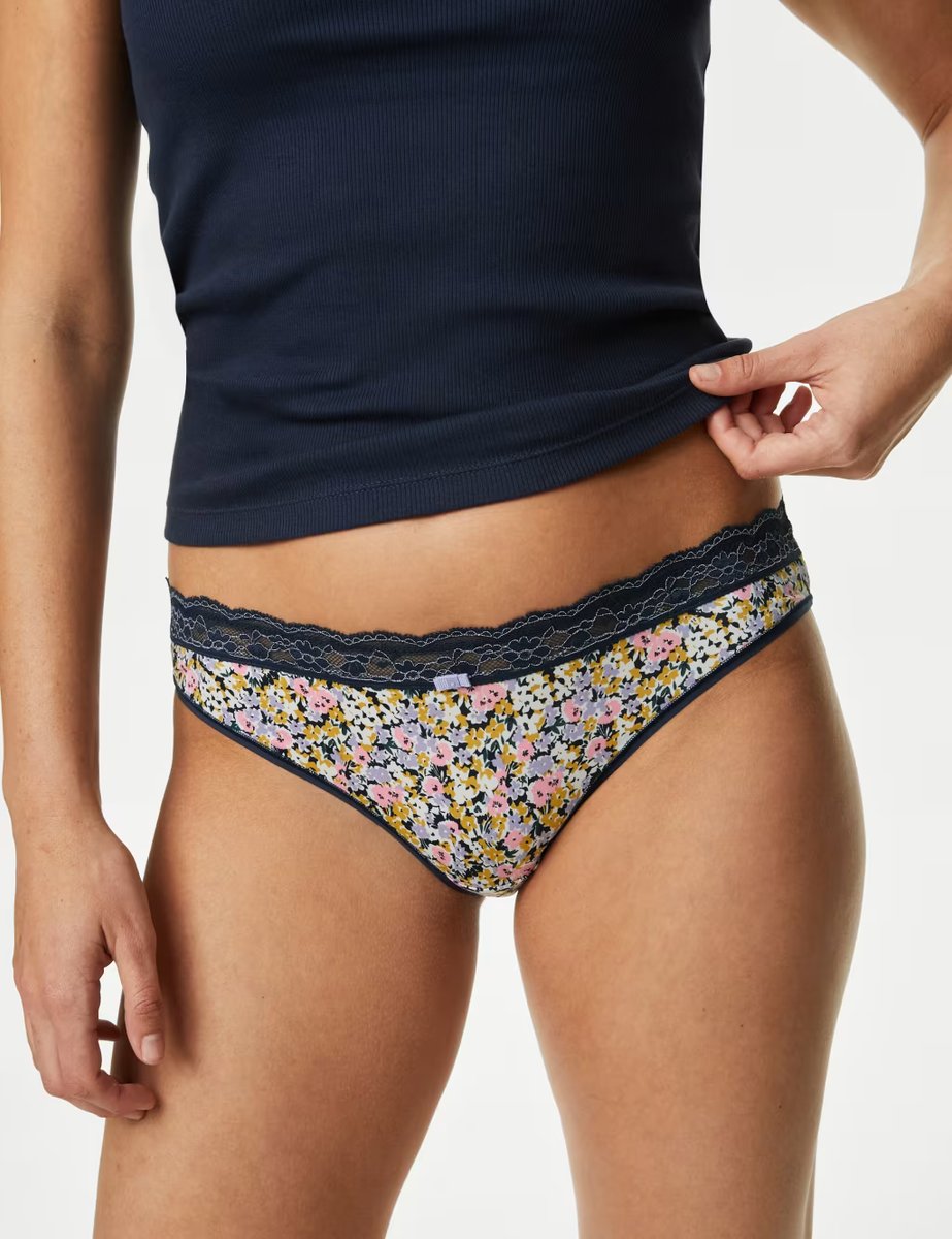 Marks & Spencer M&S 5pk Assorted Brazilian Knickers Navy Mix - 2