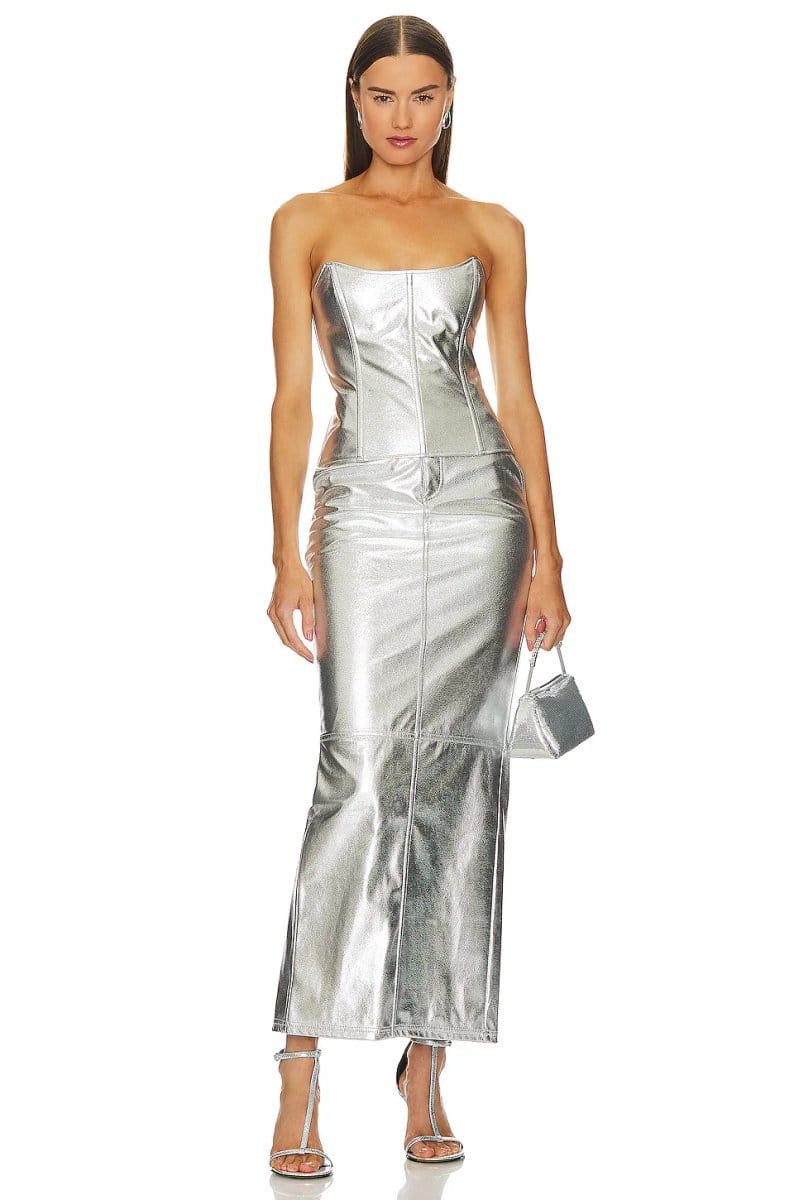 revolve Monique Faux Leather Maxi Skirt - 4