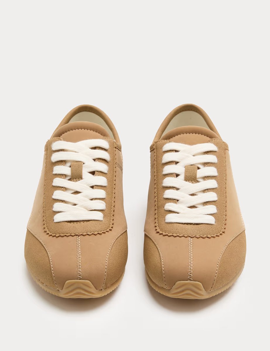 Marks & Spencer M&S Retro Runner Trainers Taupe - 2