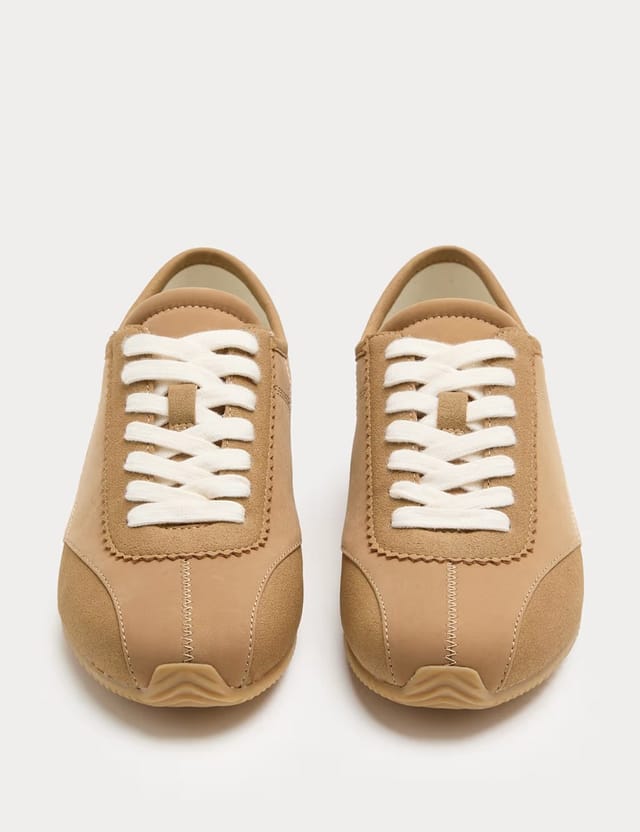 Marks & Spencer M&S Retro Runner Trainers Taupe - 2