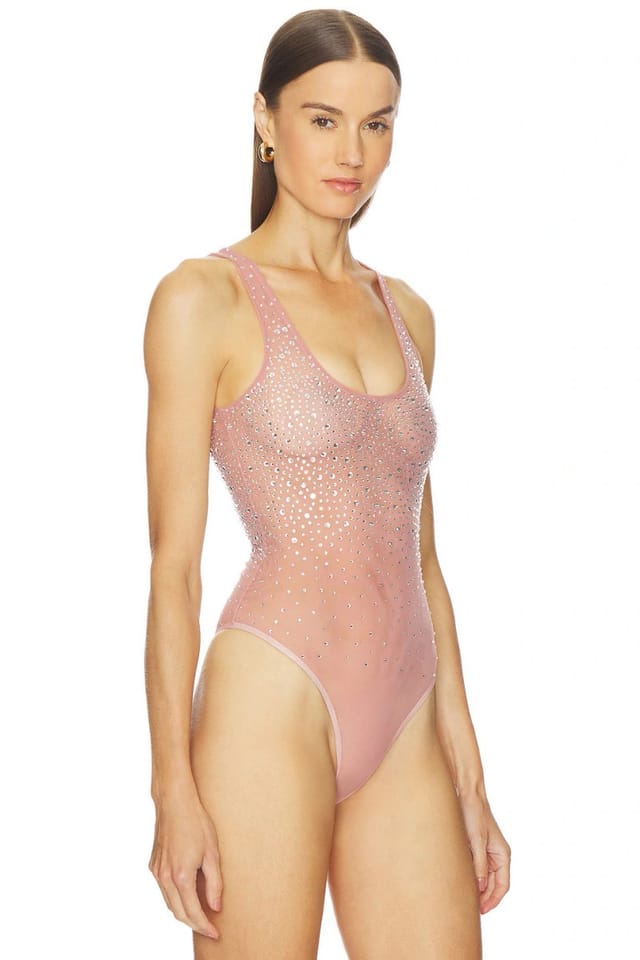 revolve Crystal Mesh Bodysuit - 3
