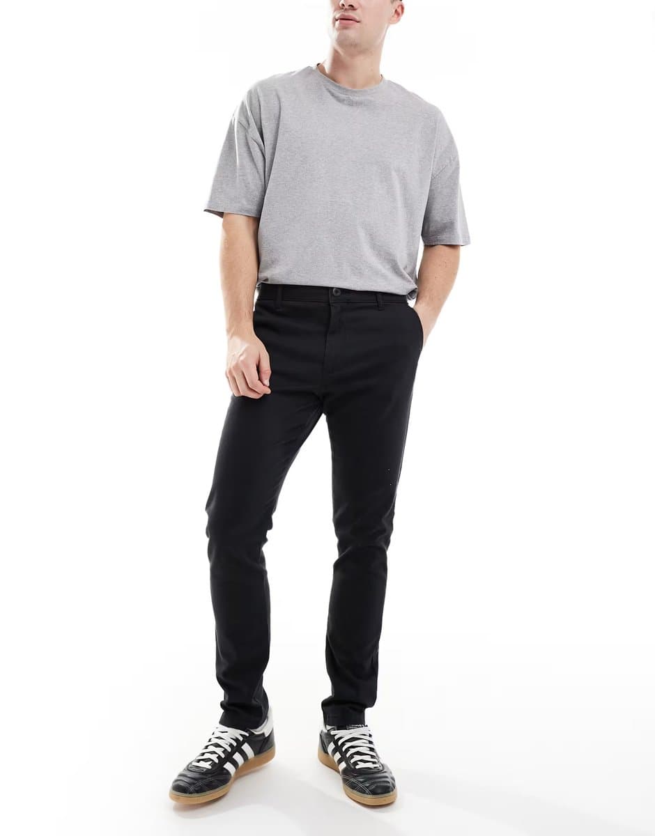 ASOS ASOS DESIGN skinny chinos in black