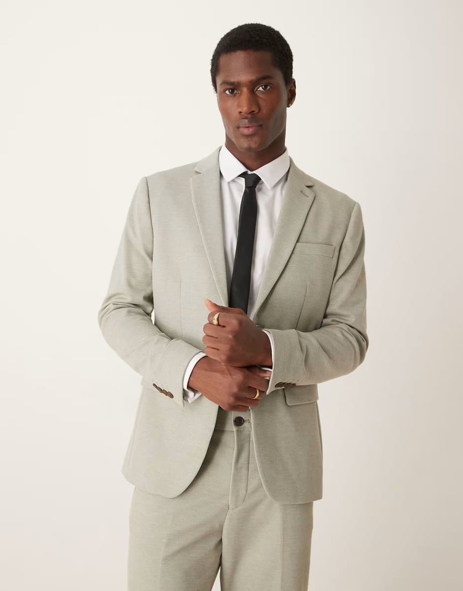 ASOS Selected Aitor regular fit blazer in light green