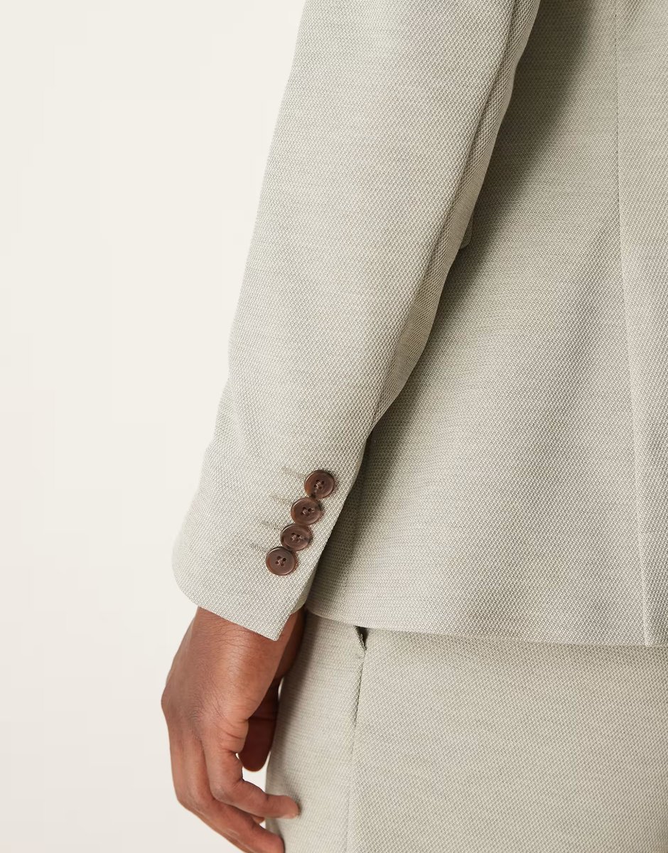 ASOS Selected Aitor regular fit blazer in light green - 4