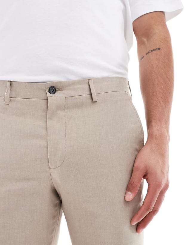 ASOS Jack & Jones super slim trousers in beige - 3