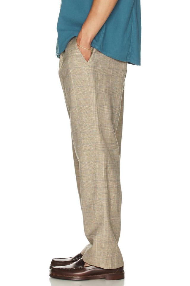 revolve Plaid Linen Pleated Trouser - 2