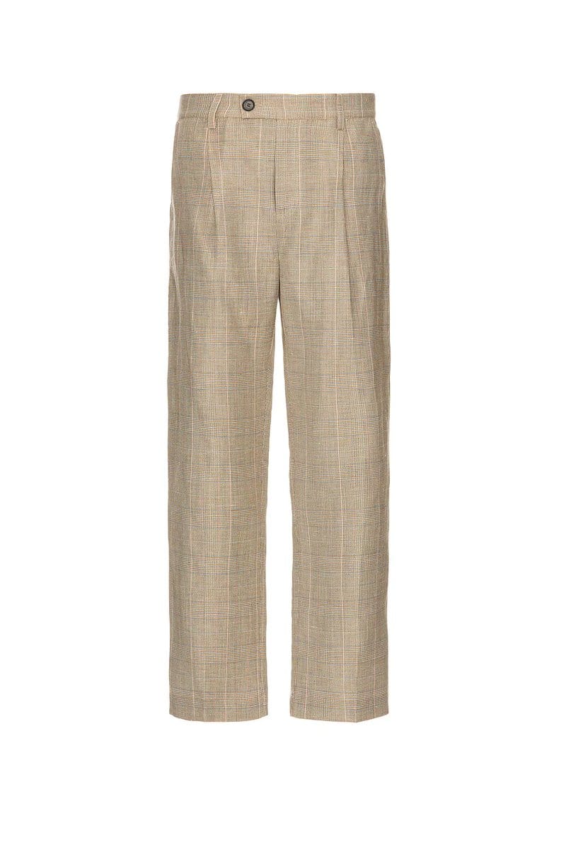 revolve Plaid Linen Pleated Trouser - 4