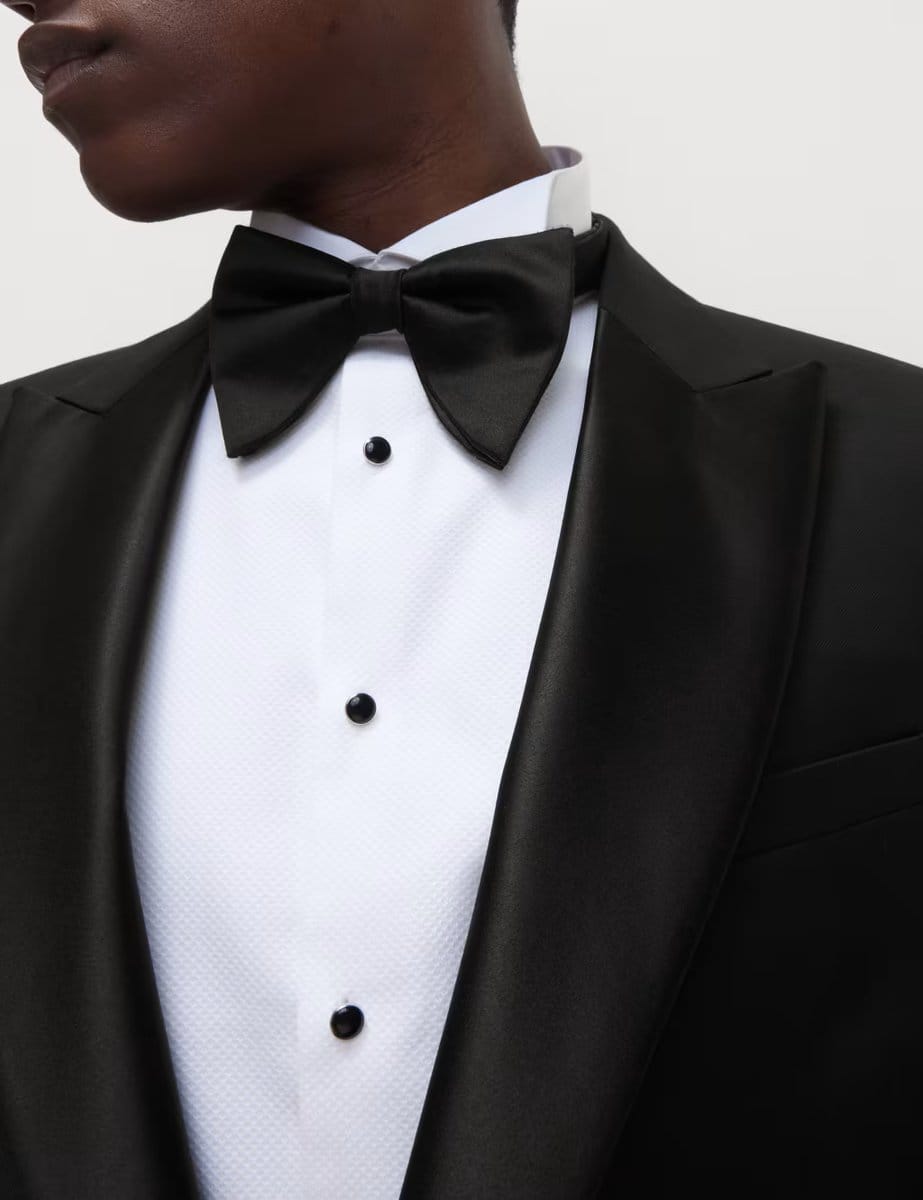 Marks & Spencer M&S Regular Fit Stretch Tuxedo Jacket Black - 4