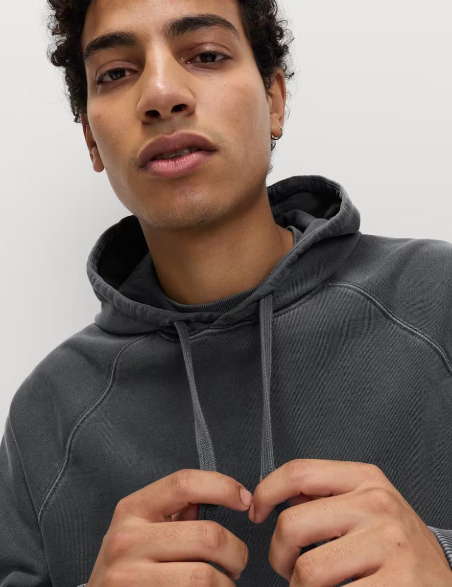 Marks & Spencer M&S Comfortable Hoodie in Dark Pewter