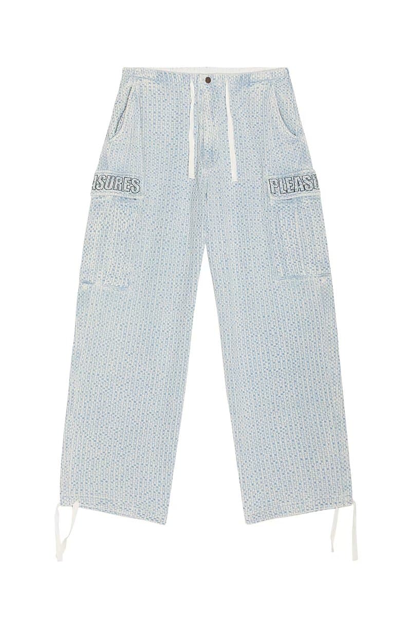 revolve Revolve Knitted Indigo Cargo Pants with Pockets