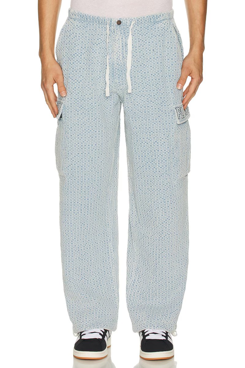 revolve Knitted Indigo Cargo Pants - 4