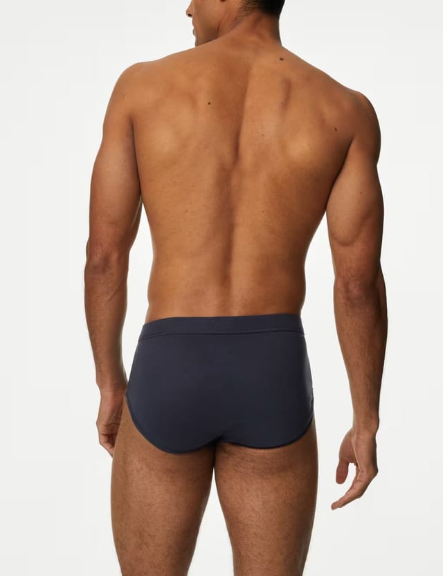 Marks & Spencer M&S 5 Pack Essential Cotton Briefs Navy/Blue - 2