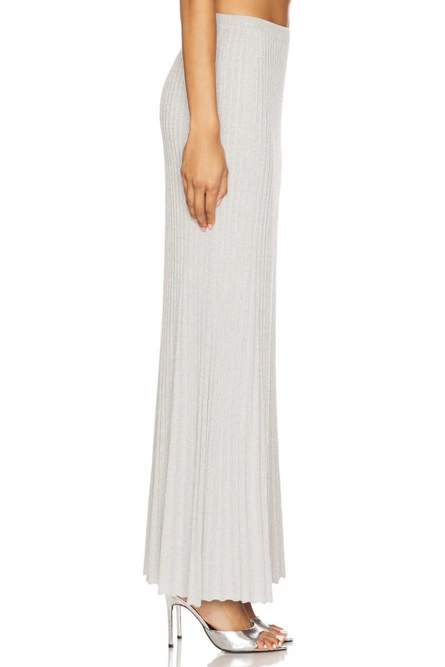 revolve Spencer Lurex Pleated Maxi Skirt - 3