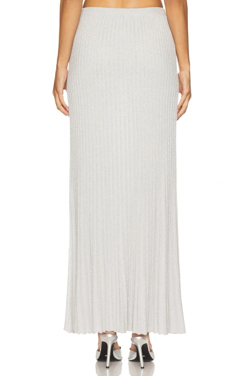 revolve Spencer Lurex Pleated Maxi Skirt - 4