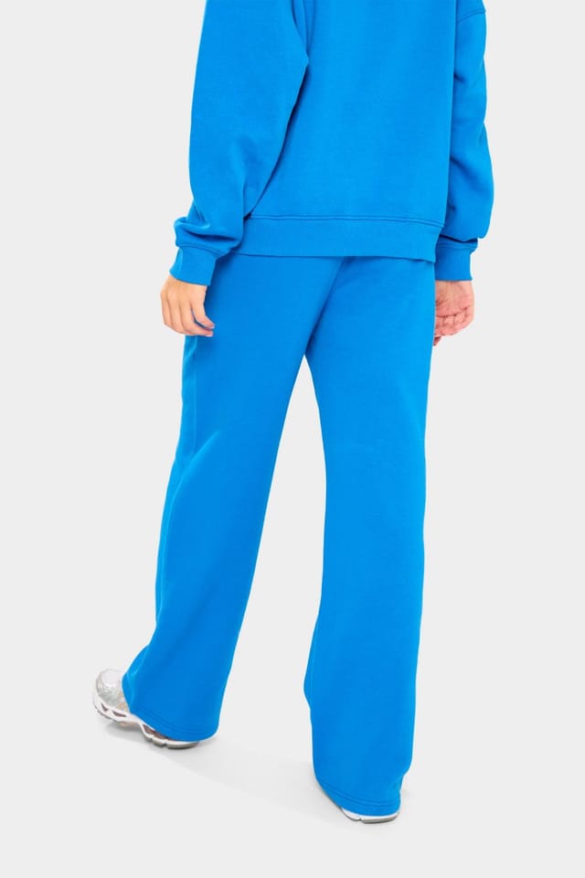 Kaiia Kaiia Slogan Wide Leg Joggers Cobalt Blue - 3