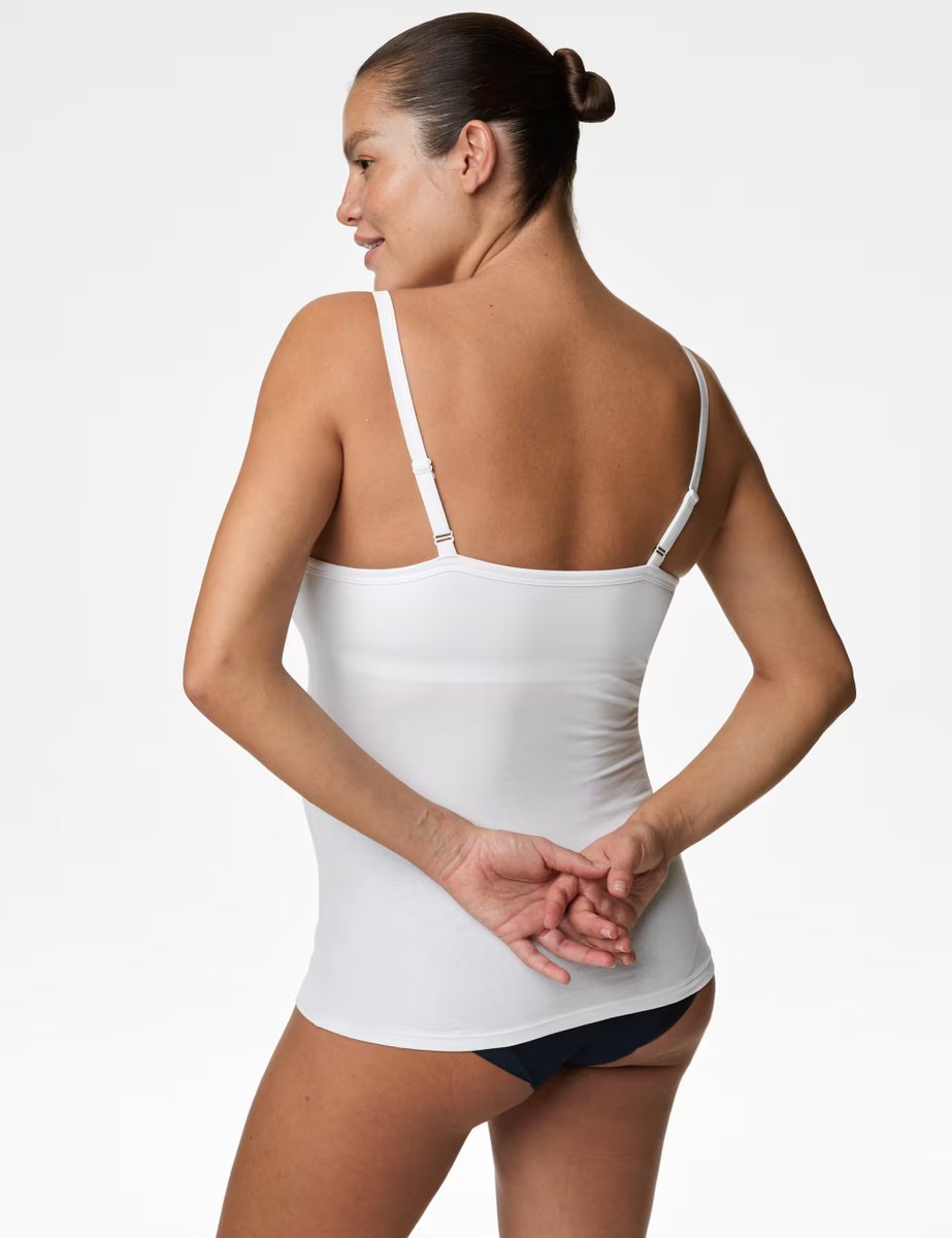 Marks & Spencer M&S Maternity Cotton Rich Secret Support™ Nursing Vest White - 3