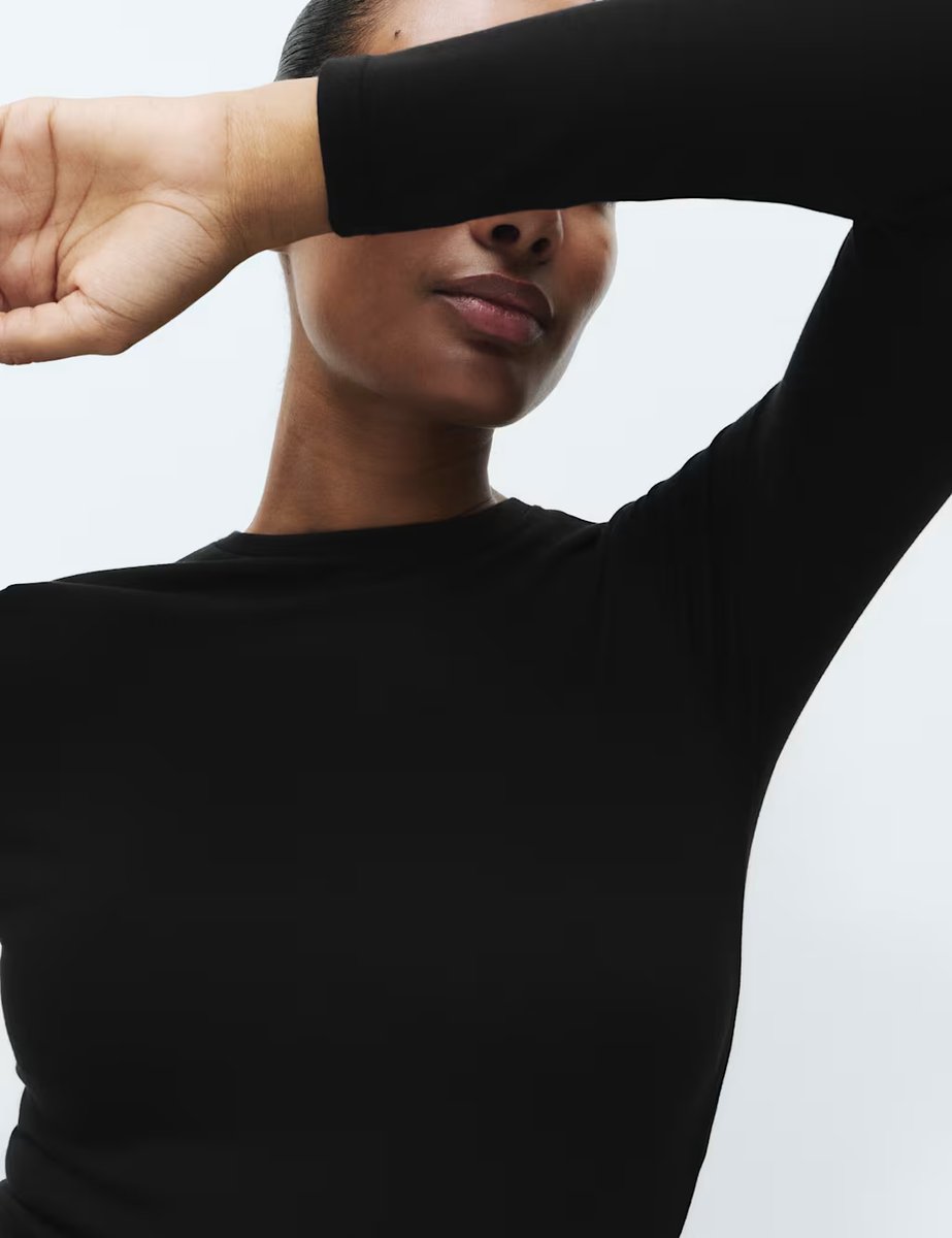 Marks & Spencer M&S 2 Pack Heatgen™ Medium Thermal Long Sleeve Tops Black - 2