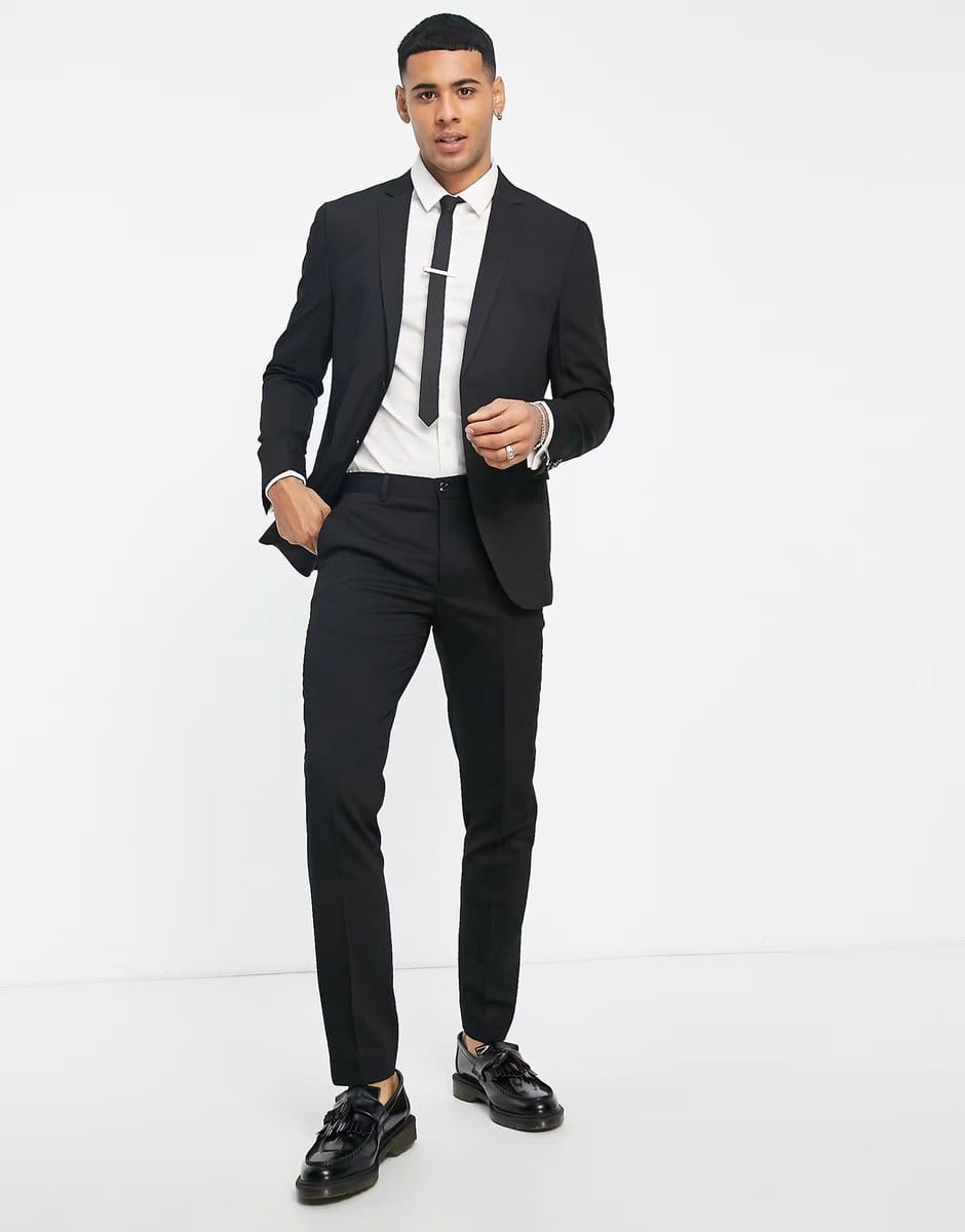 ASOS Jack & Jones Premium slim suit jacket in black - 4