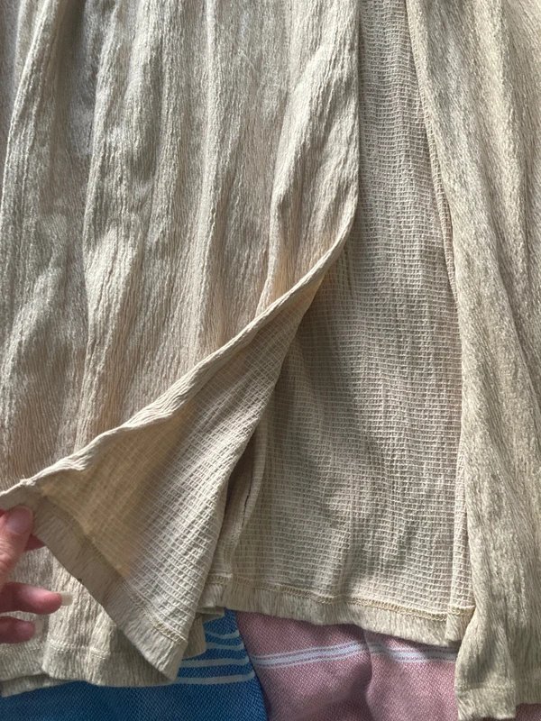 ASOS Asos Design crinkle drop waste maxi skirt in stone size 8 - 2