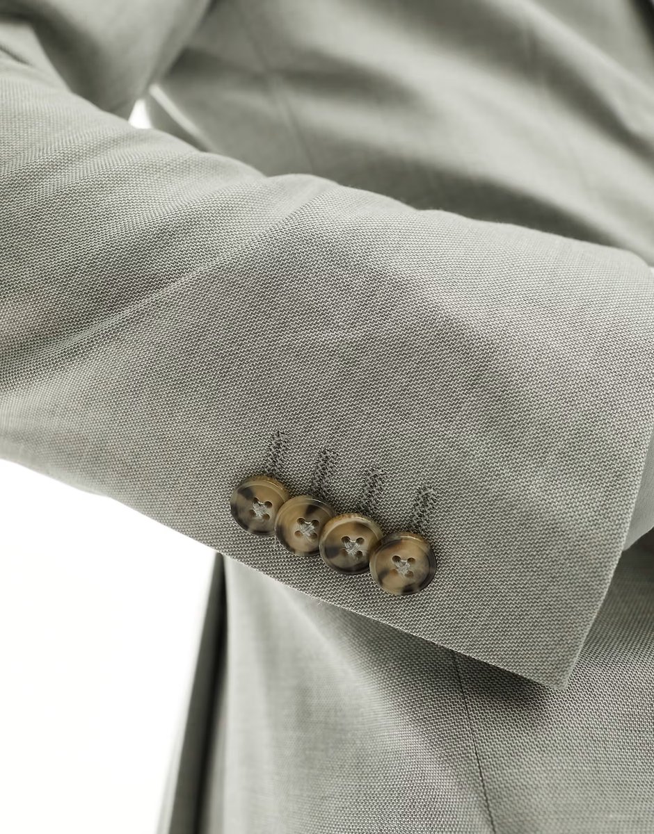 ASOS Jack & Jones Premium slim fit suit jacket in pale green - 4