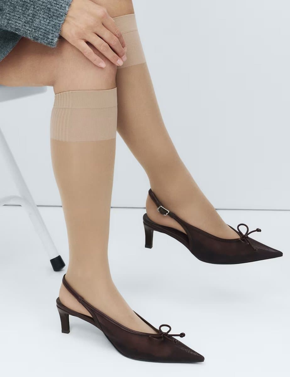 Marks & Spencer M&S Medium Support Knee Highs in Rose Quartz