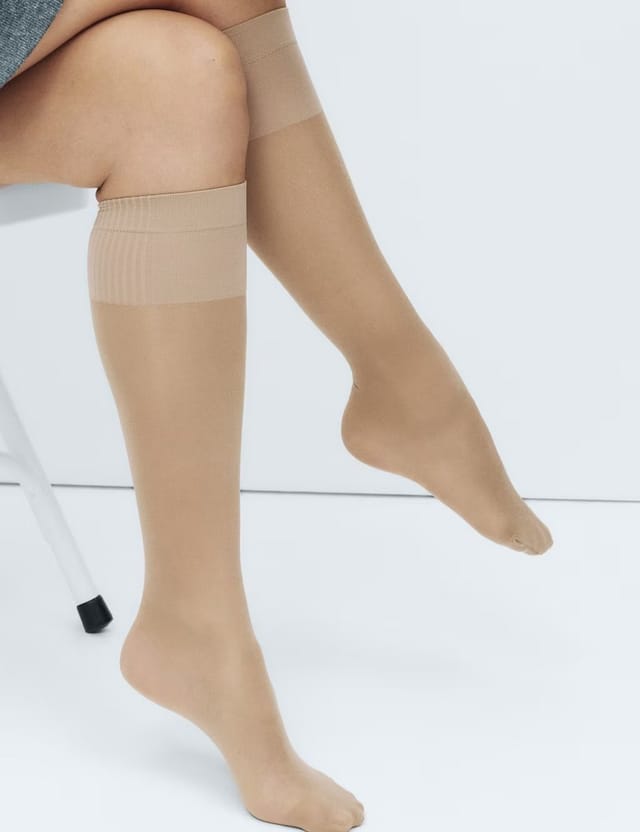 Marks & Spencer M&S 4pk 15 Denier Medium Support Knee Highs Rose Quartz - 3