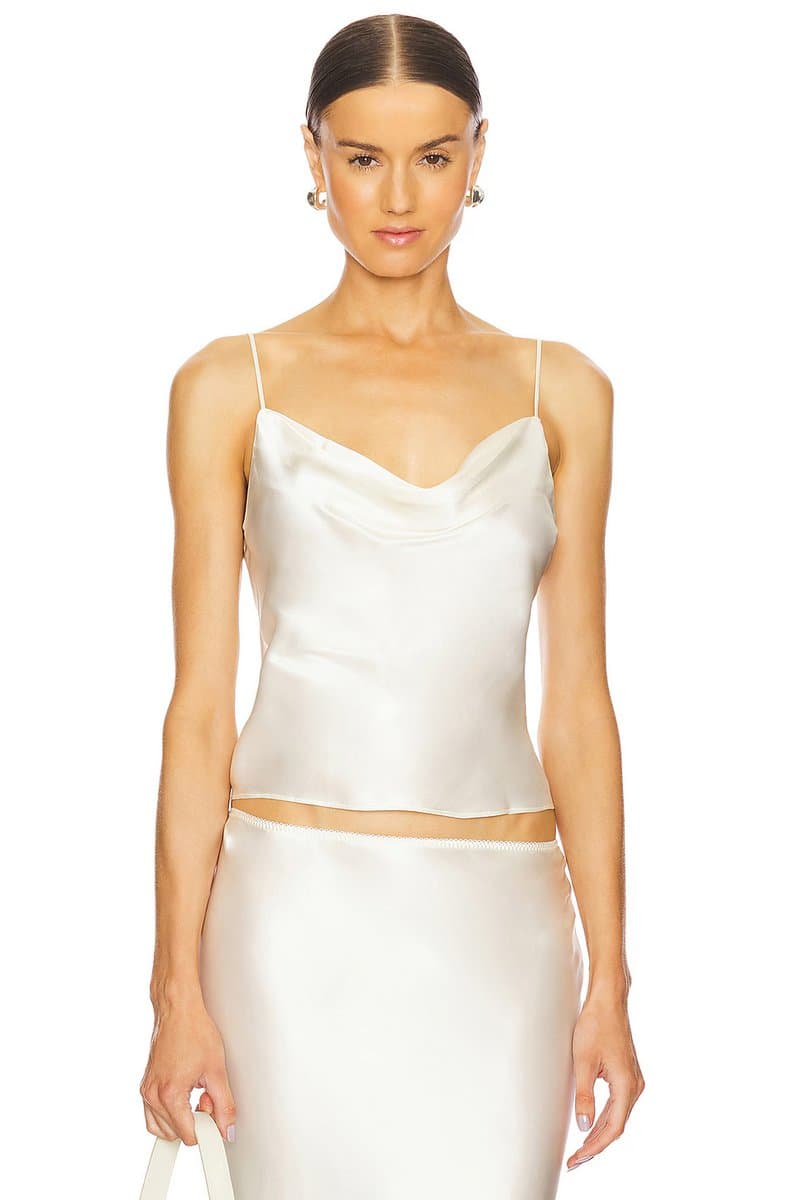 revolve Revolve Haim Silk Cami Top in Ivory