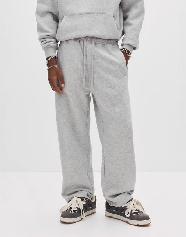 ASOS Pull&Bear heavy weight joggers in grey marl - 2