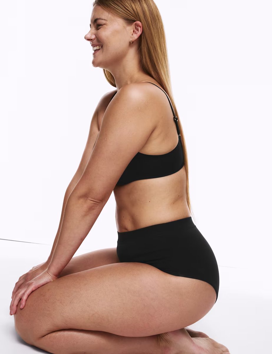 Marks & Spencer M&S 3pk Cotton Rich Brazilian Stoma Knickers Black - 3