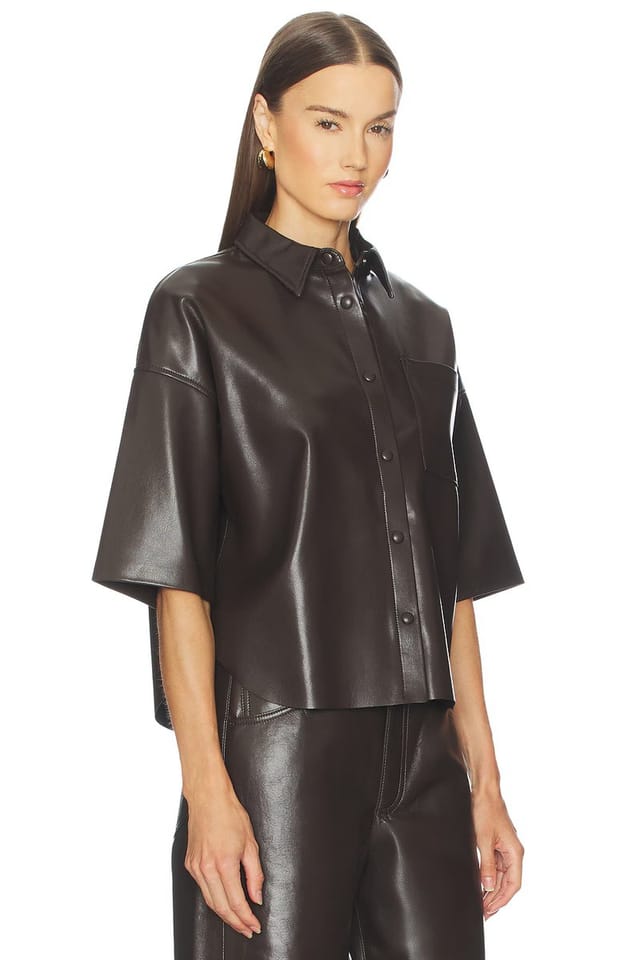 revolve Frances Cropped Cape Button Up - 2