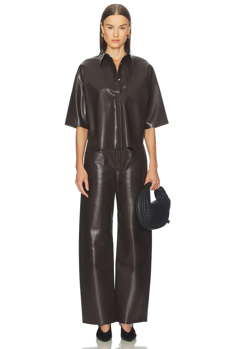 revolve Frances Cropped Cape Button Up - 4