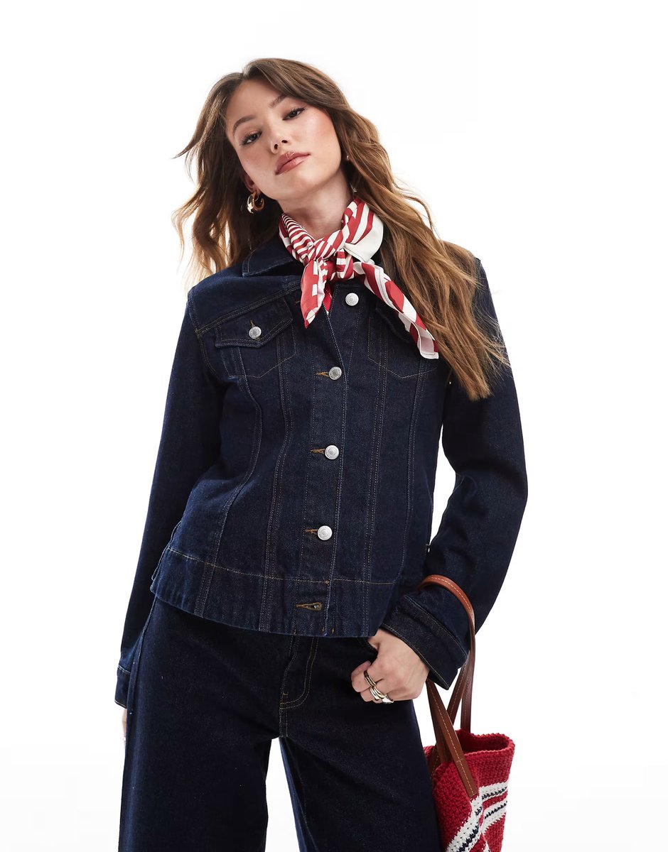 ASOS ONLY fitted denim jacket co-ord in indigo - 1