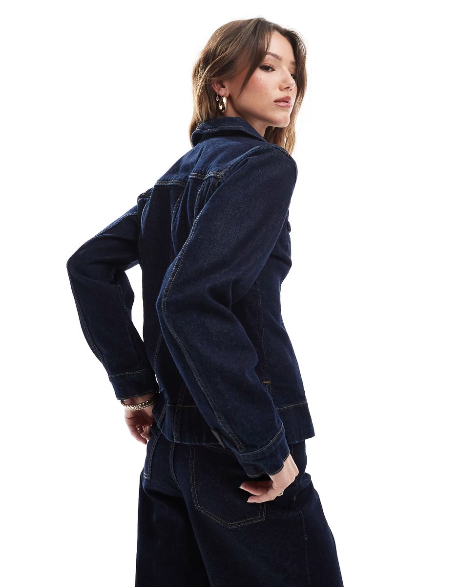 ASOS ONLY fitted denim jacket co-ord in indigo - 3