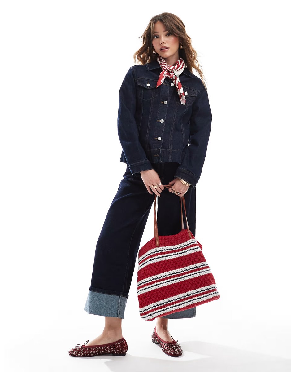 ASOS ONLY fitted denim jacket co-ord in indigo - 4