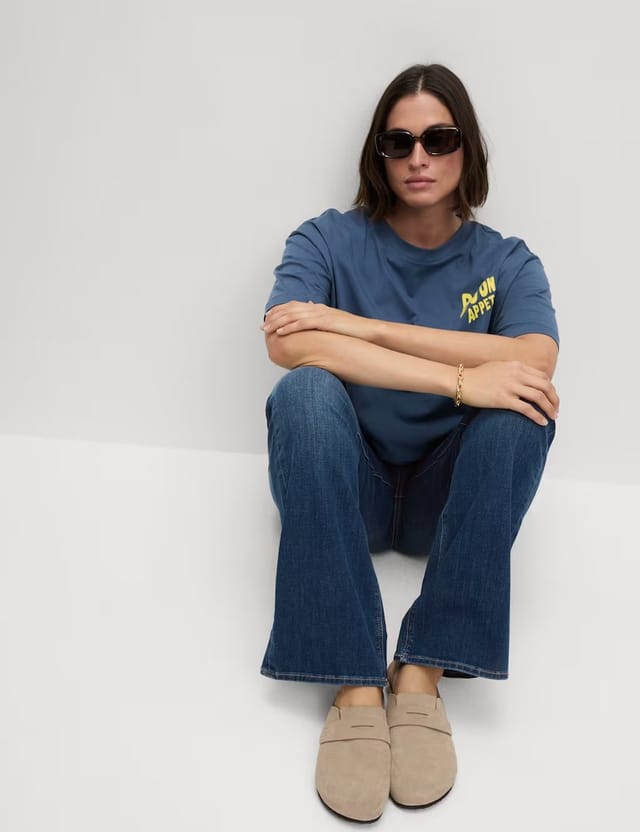 Marks & Spencer M&S Magic Shaping High Waisted Slim Flare Jeans Medium Indigo - 3