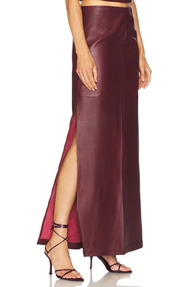 revolve Laurel Leather Maxi Skirt - 2