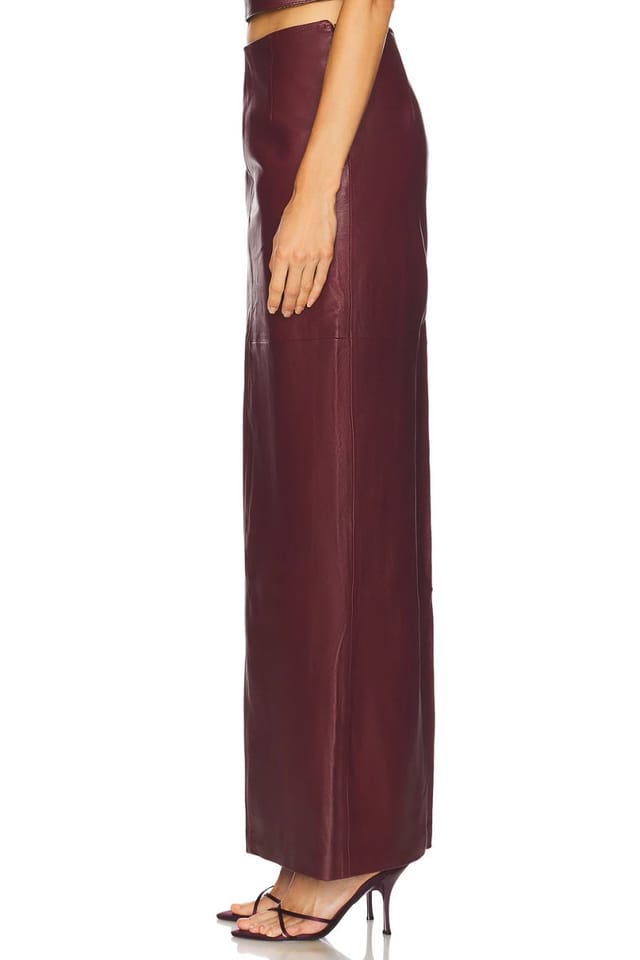 revolve Laurel Leather Maxi Skirt - 3