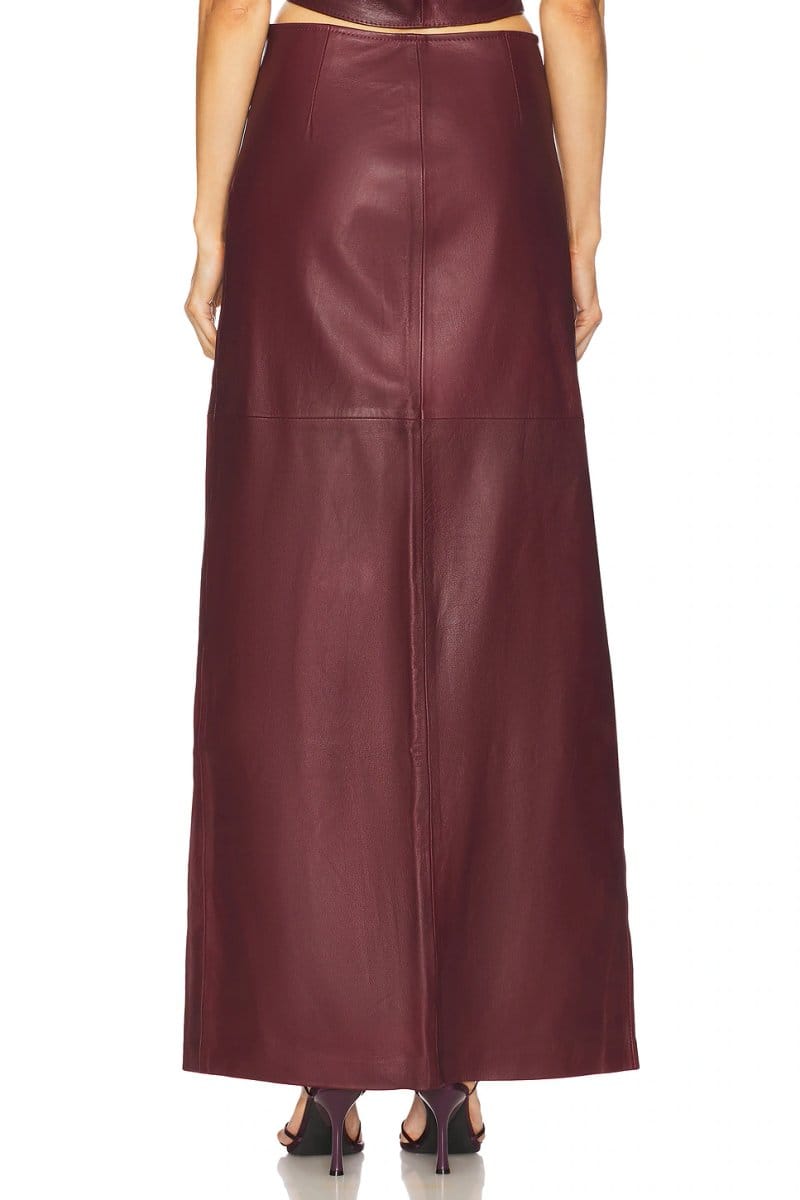 revolve Laurel Leather Maxi Skirt - 4