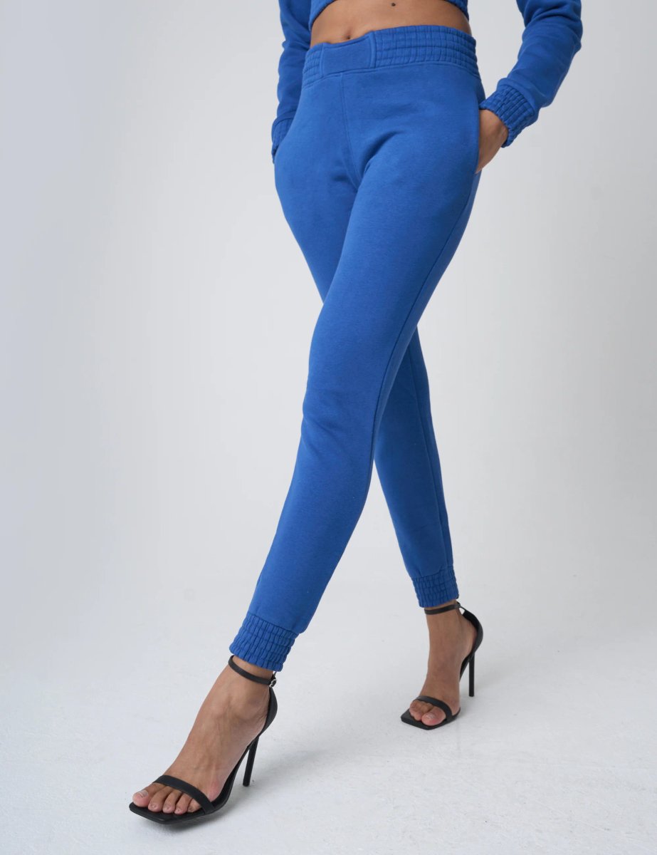 Public Desire Cinched High Waisted Joggers Cobalt Blue - 2