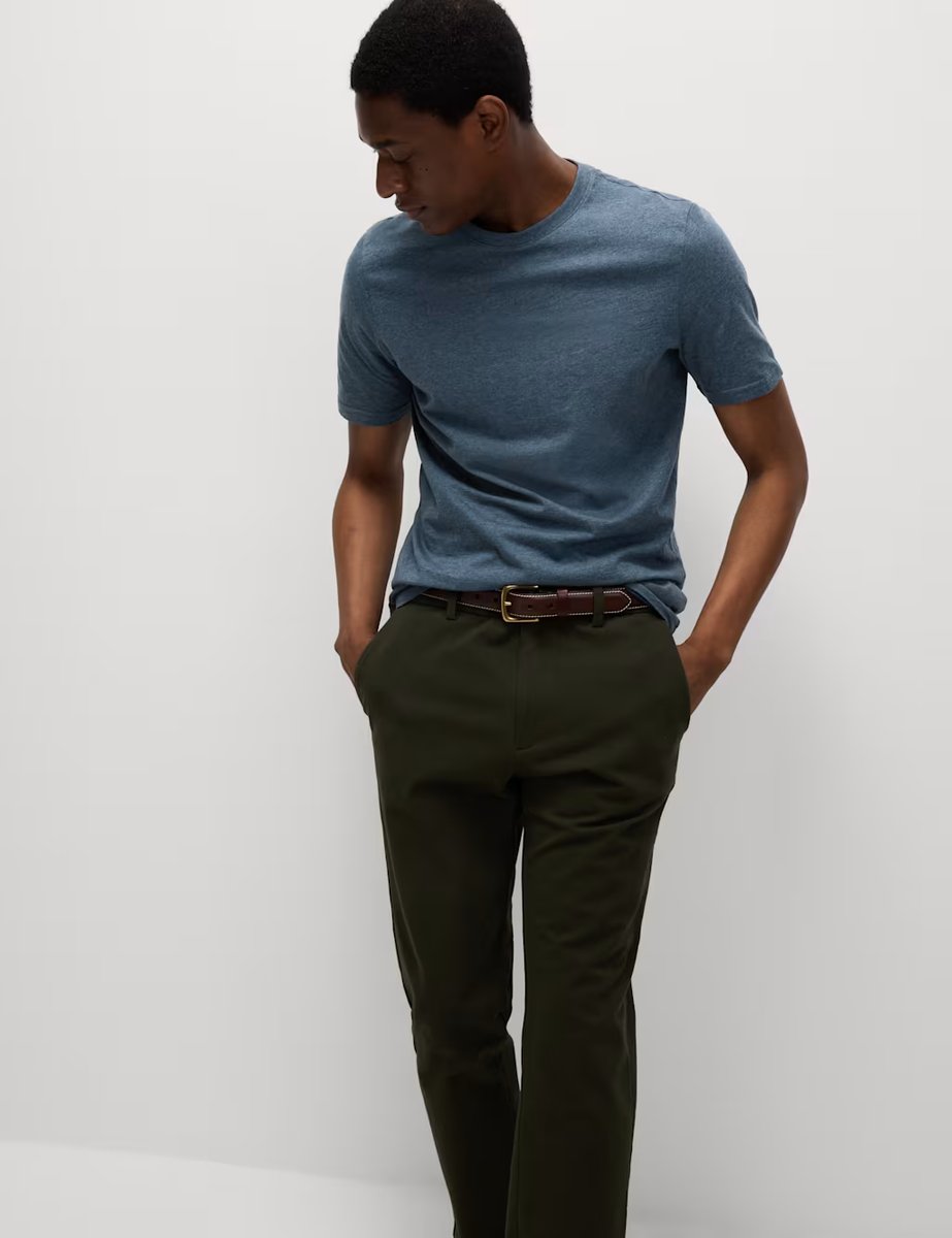 Marks & Spencer M&S 5 Pack Pure Cotton Crew Neck T-Shirts Apricot Mix - 2