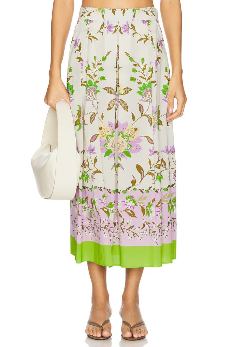 revolve Revolve Aggie Floral Midi Skirt in Secret Garden