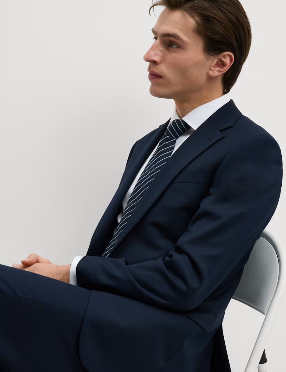 Marks & Spencer M&S Regular Fit Stretch Suit Jacket Navy