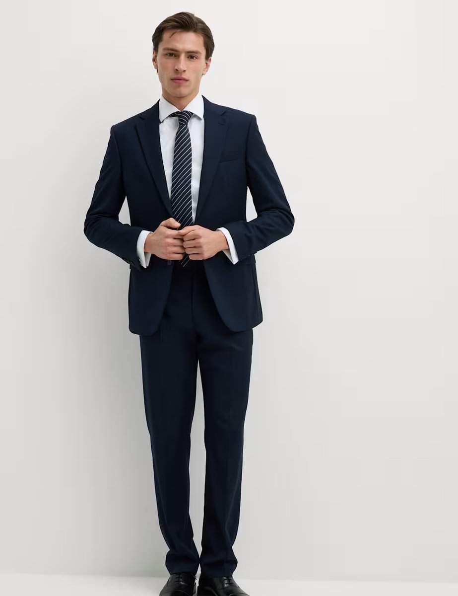 Marks & Spencer M&S Regular Fit Stretch Suit Jacket Navy - 3