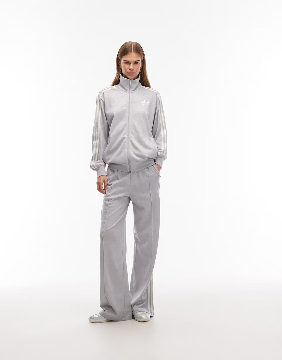 ASOS adidas Originals disco Firebird track pants in silver glitter - Exclusive at ASOS - 3