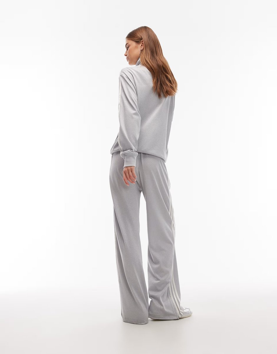 ASOS adidas Originals disco Firebird track pants in silver glitter - Exclusive at ASOS - 4