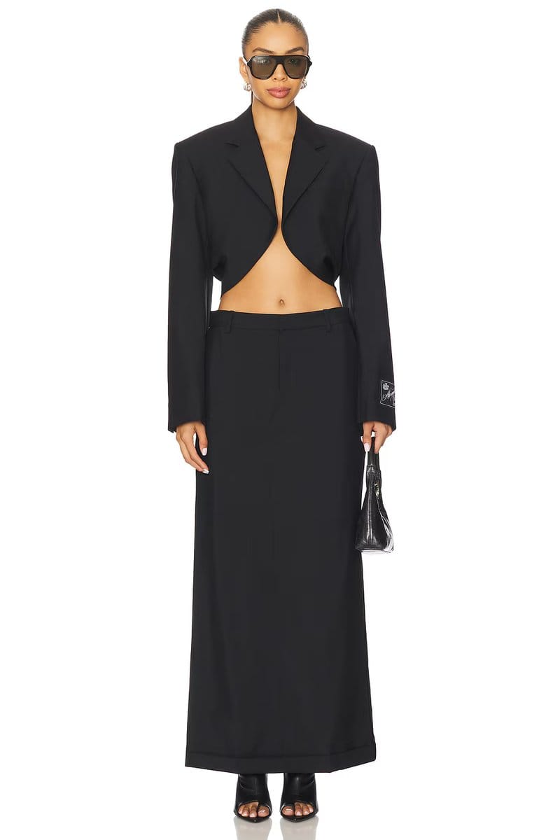 revolve Cropped Drape Back Blazer - 4